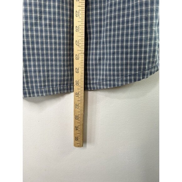 Eddie Bauer Men’s Shirt Blue Plaid Short Sleeve Button Down 100% Cotton Size XL - Picture 7 of 10
